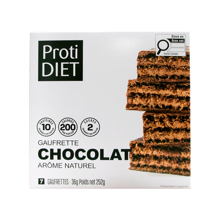 ProtiDiet - Gaufrette Chocolat Saveur Naturelle | 7 x 36 g