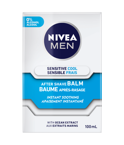 Nivea Men Sensitive Cool Baume après-rasage – Apaisant instantané avec extrait d'océan | 100 ml