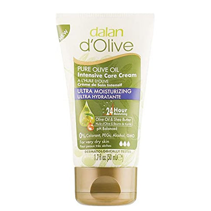 Dalan d'Olive - Huile d'Olive Pure - Crème de Soin Intensif - à l'Huile d'Olive &amp; Beurre de Karité | 50 ml