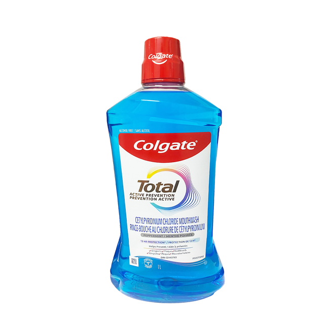 Colgate - Total Active Prevention Mouthwash, Peppermint | 1 L