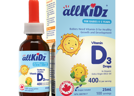 Allkidz - Vitamin D3 400IU | 25 mL