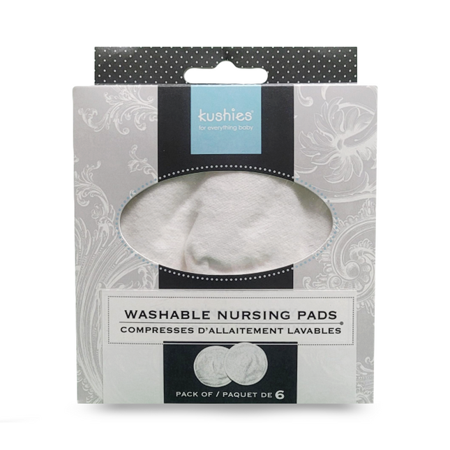 *Kushies - Washable Nursing Pads - 100% Flannel Cotton | 6 Pack