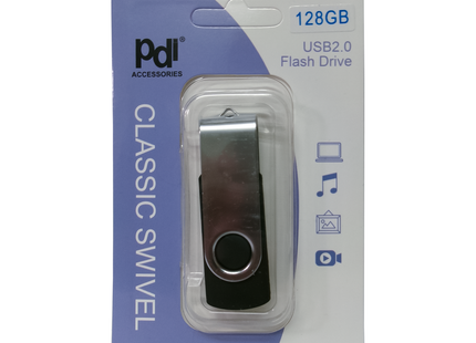 Pdi Accessories - Classic Swivel USB 2.0 Flash Drive | 128 GB