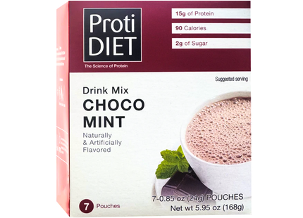 ProtiDiet - Choco Mint Hot Drink Mix | 7 x 24 g