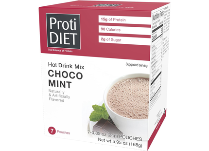 ProtiDiet - Choco Mint Hot Drink Mix | 7 x 24 g
