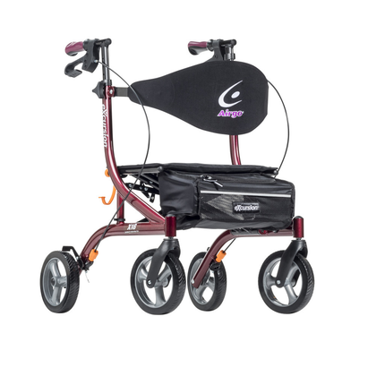 Drive - Airgo eXcursion X18 Lightweight Side-fold Rollator Hemi Height, Cranberry