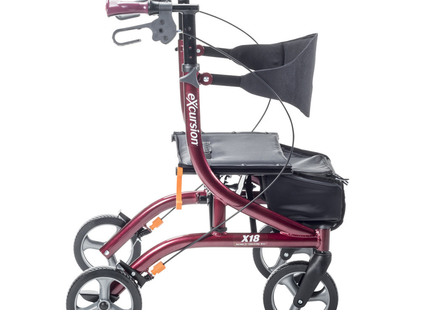 Drive - Airgo eXcursion X18 Lightweight Side-fold Rollator Hemi Height, Cranberry