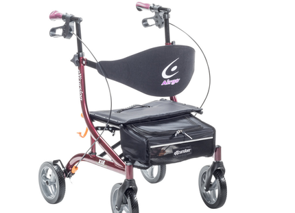 Drive - Airgo eXcursion X18 Lightweight Side-fold Rollator Hemi Height, Cranberry