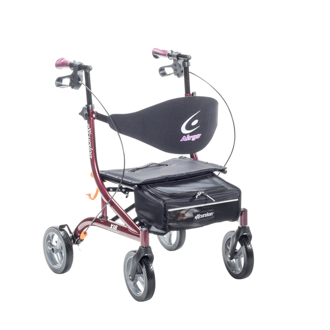 Déambulateur pliant latéral léger Drive - Airgo eXcursion X18 Hauteur hémi, Canneberge