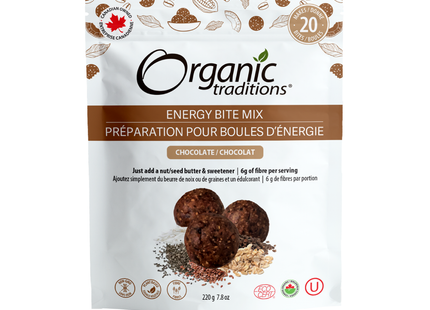 Organic Traditions - Energy Bites, Chocolate | 220 g