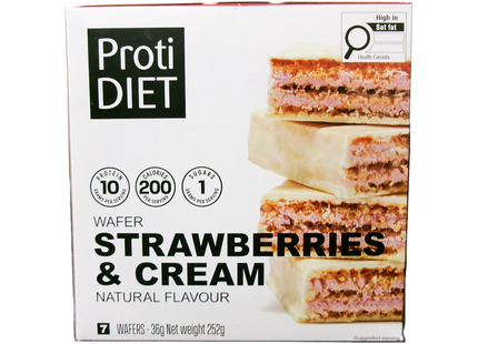 ProtiDiet - Protein Strawberry and Cream Wafers | 7 x 36 g