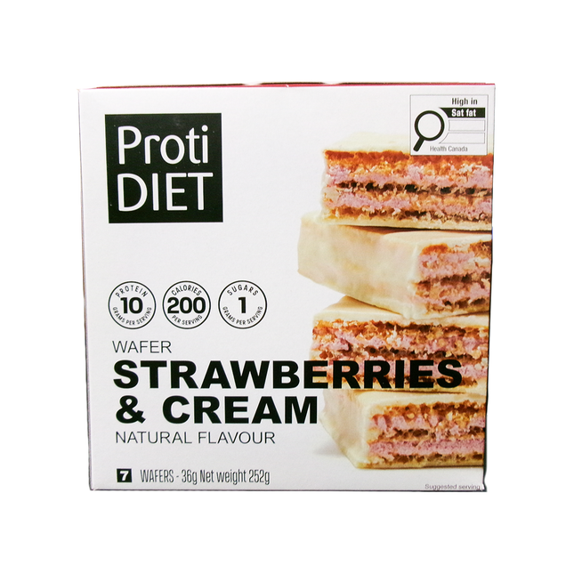 ProtiDiet - Protein Strawberry and Cream Wafers | 7 x 36 g
