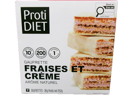 ProtiDiet - Protein Strawberry and Cream Wafers | 7 x 36 g