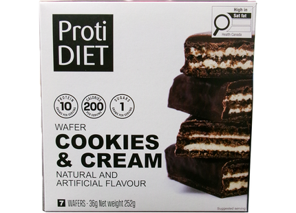ProtiDiet - Protein Cookies and Cream Wafers | 7 x 36 g