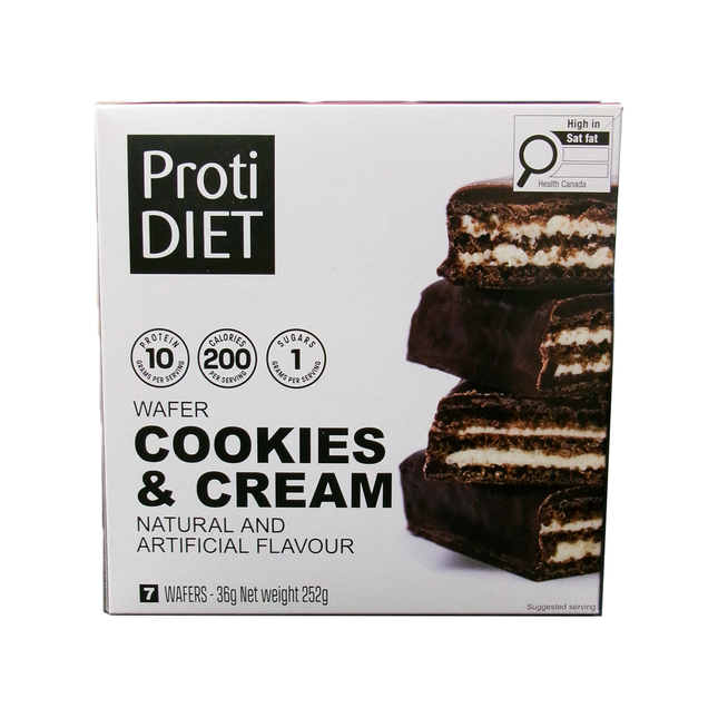ProtiDiet - Protein Cookies and Cream Wafers | 7 x 36 g