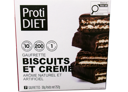 ProtiDiet - Protein Cookies and Cream Wafers | 7 x 36 g