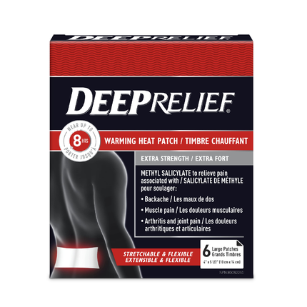 Deep Relief - Extra Strength Warming Heat Patch | 6 Large Patches