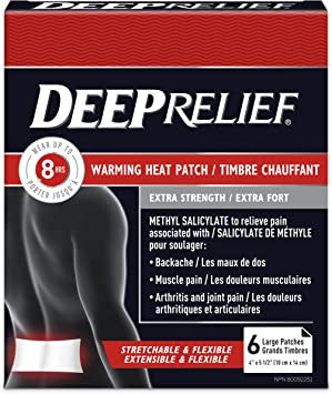 Deep Relief - Extra Strength Warming Heat Patch | 6 Large Patches