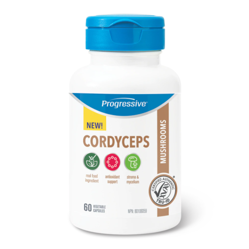 Progressive - Cordyceps - Mushroom Supplement | 60 Vegetable Capsules
