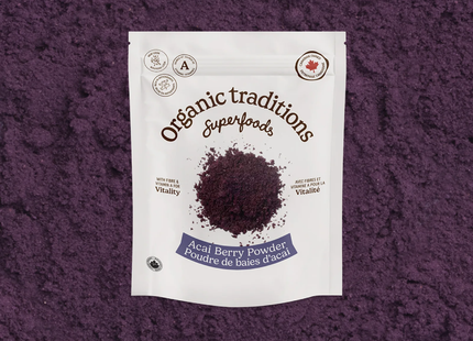 Organic Traditions - Poudre de baies d'açaï, séchée à froid | 100 g