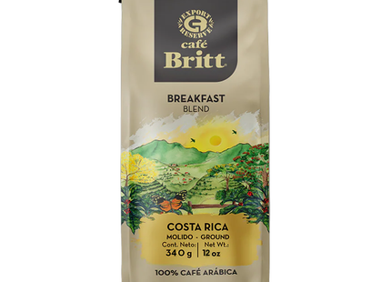 Café Britt - Mélange pour petit-déjeuner Café moulu du Costa Rica | 340 g