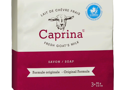 Caprina - Savon au lait de chèvre frais | paquet de 3