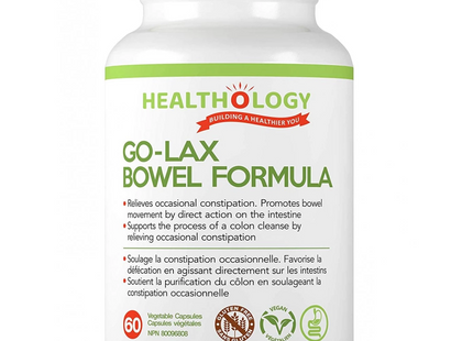 Healthology - Go-Lax Bowel Formula | 60 Vegetable Capsules*