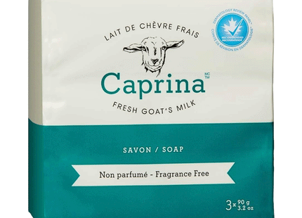 Caprina - Savon au lait de chèvre frais - Sans parfum | 3 barres