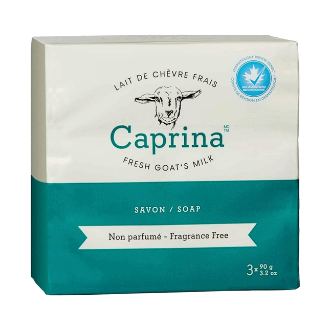 Caprina - Savon au lait de chèvre frais - Sans parfum | 3 barres