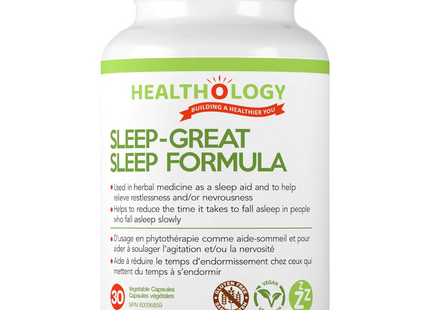 Healthology - Sleep-Great Sleep Formula | 30 Vegetable Capsules*