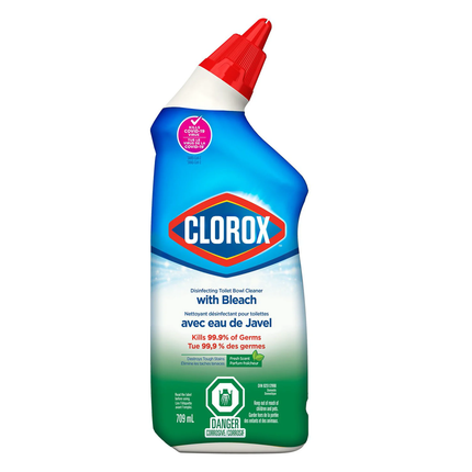 Clorox - Nettoyant désinfectant pour cuvettes de toilettes | 709 ml