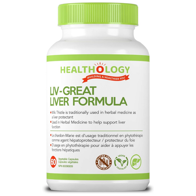 Healthology - Liv-Great Liver Formula | 60Vegetable Capsules*
