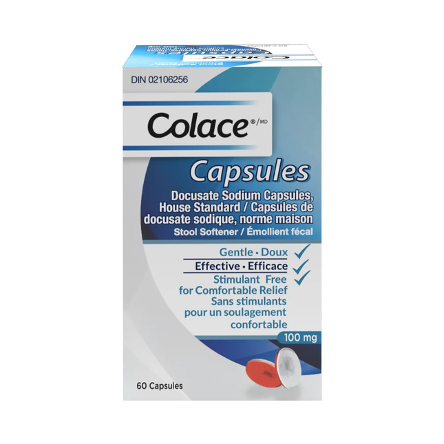 Colace - Stool Softener 100 mg | 60 Capsules
