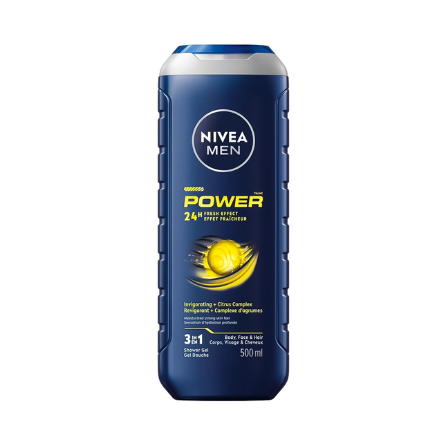 Nivea - Men's 3-in-1 Power Shower Gel with Citrus Complex | 500 mL