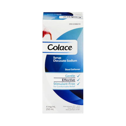 Colace - Sirop adoucissant les selles docusate de sodium - 20 mg/5 mL | 250 ml