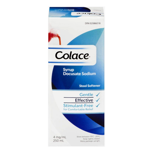 Colace - Docusate Sodium Stool Softener Syrup - 20 mg/5 mL | 250 mL