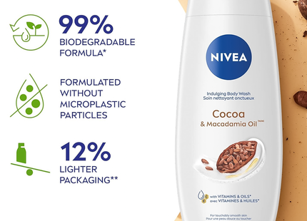 Nivea - Indulging Body Wash Cocoa & Macadamia Oil | 500 mL