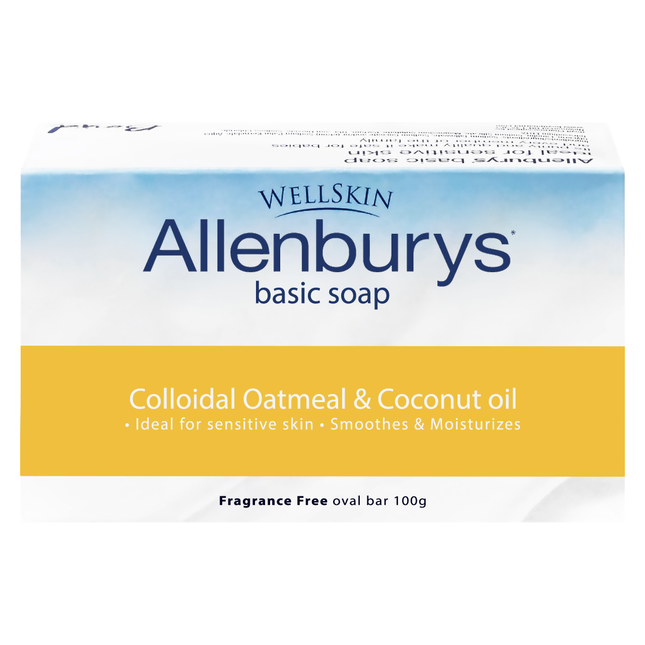 Allenburys - Unscented Basic Soap Bar - Colloidal Oatmeal & Coconut Oil | 100 g