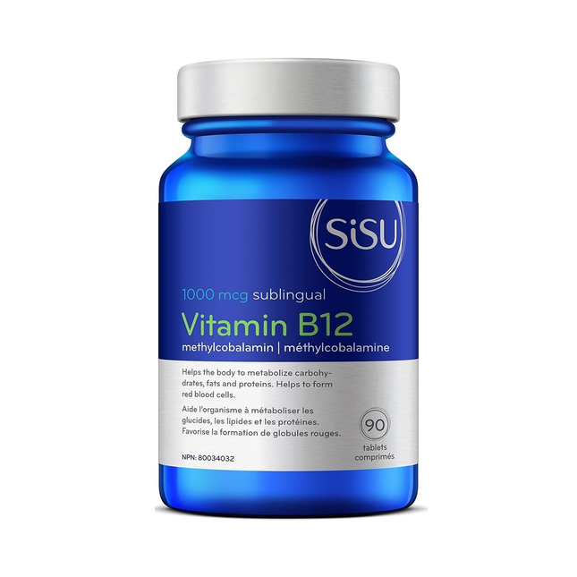 SISU - Vitamine B12 Méthylcobalamine - 1000 mcg | 90 Comprimés