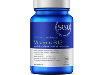 Sisu - Vitamine B12 Méthylcobalamine - 1000 mcg | 90 comprimés sublinguaux*