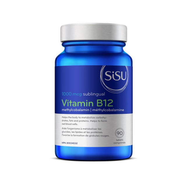 Sisu - Vitamine B12 Méthylcobalamine - 1000 mcg | 90 comprimés sublinguaux*