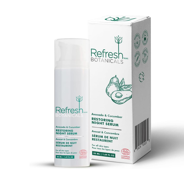 Refresh Botanicals - Restoring Night Serum - Avocado & Cucumber | 50 mL