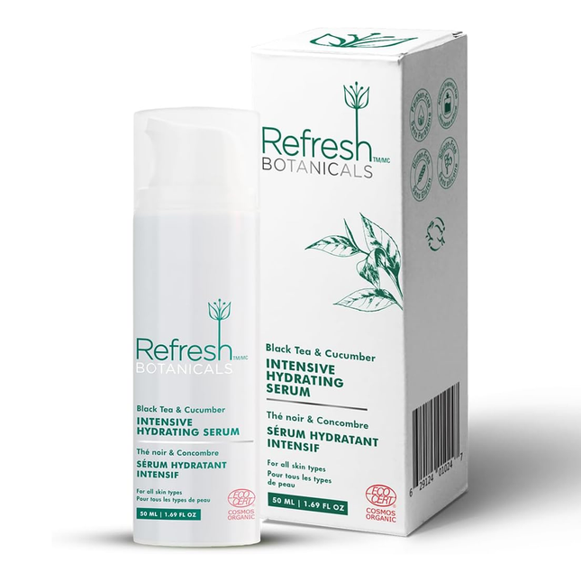 Refresh Botanicals - Sérum hydratant intensif - Thé noir et concombre | 50 ml