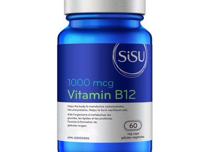 Sisu - Vitamine B12 1000 mcg | 60 gélules végétales