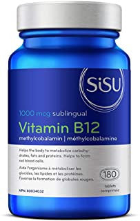 Sisu Vitamine B12 Sublinguale 1000 mcg Bonus Primes| 2 flacons de 180 comprimés