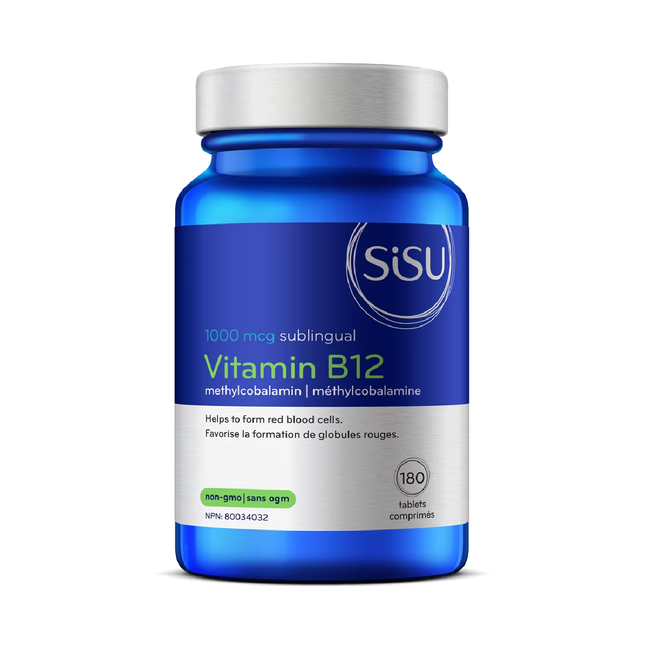 Sisu - Vitamine B12 Méthylcobalamine - 1000 mcg | 180 comprimés sublinguaux*