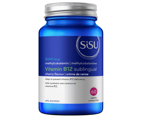 SISU - Vitamin B12 Methylcobalamin 5000 mcg, Cherry Flavour | 60 Subli   White Cross E-Store