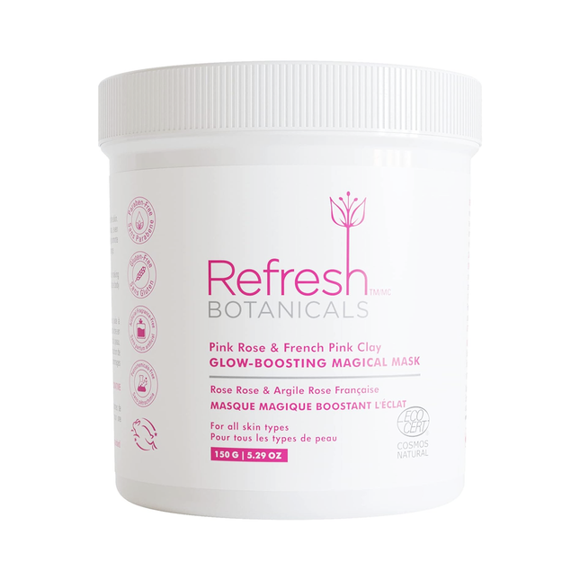 Refresh Botanicals - Masque magique booster d'éclat - Rose rose et argile rose française | 150 ml