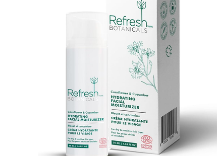 Refresh Botanicals - Hydratant pour le visage - Bleuet et concombre | 50 ml