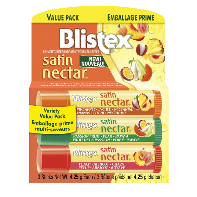 Blistex - Hydratant pour les lèvres Satin Nectar | 3x 4,25g
